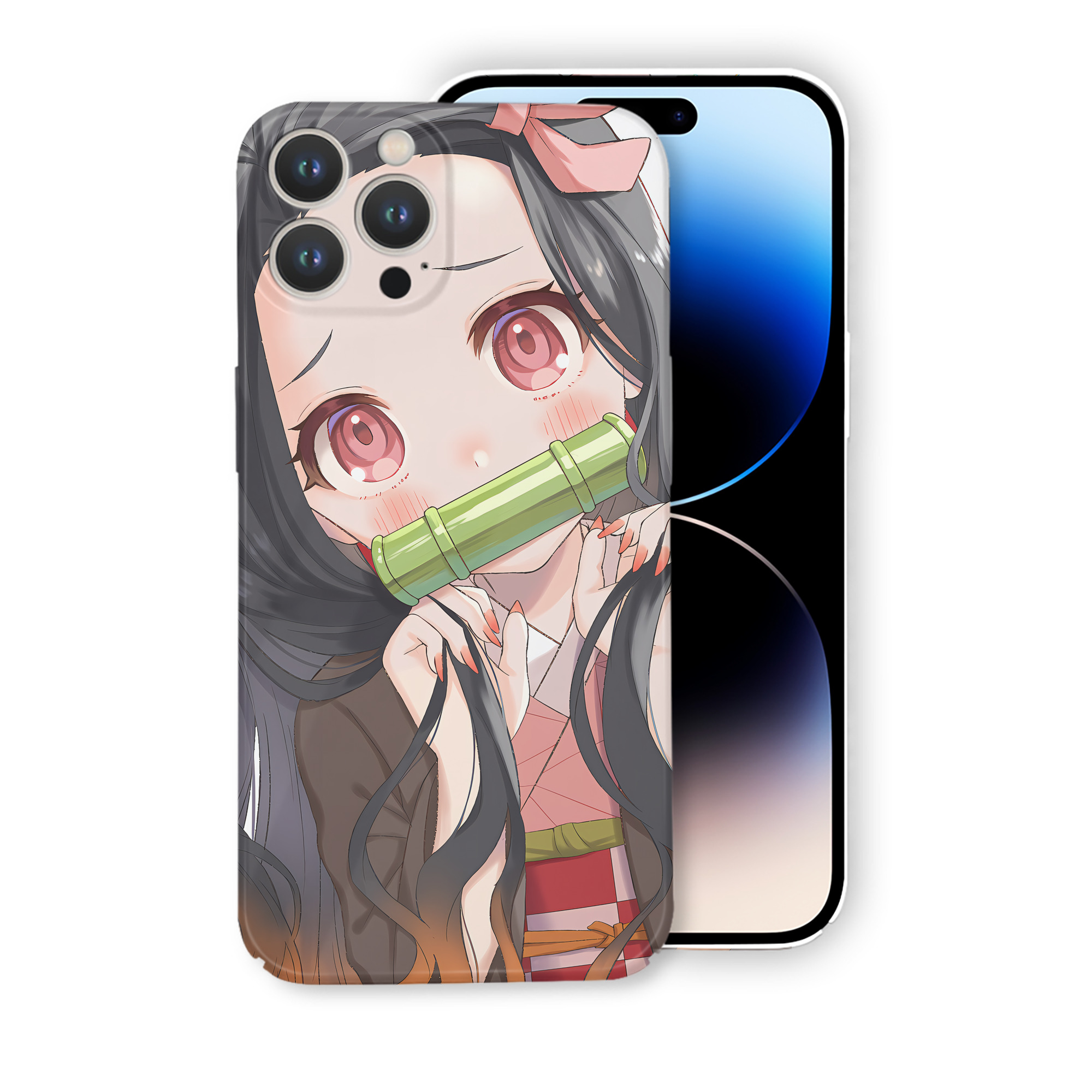 （画像用） 鬼滅の刃（きめつのやいば）竈門 禰󠄀豆子／かまど ねずこ Kamado Nezuko 【iPhone 14シリーズ対応】ハードケース